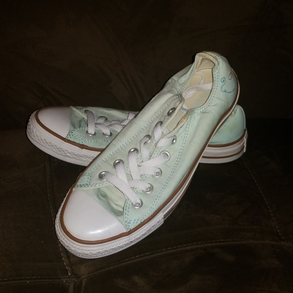 Sky Blue Bee Converses